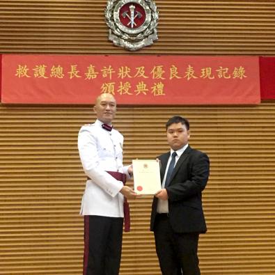 Alumnus of A-School awarded the Chief Ambulance Officer's Commendation