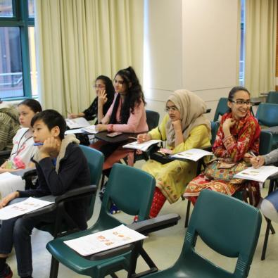 Students paid attention in the class.