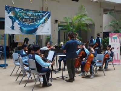 Our String Ensemble drew a delightful opening for the musical moment.