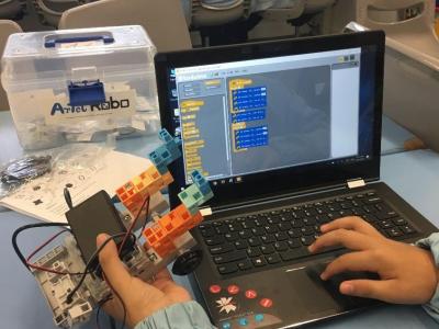 Coding their own robots is one of the core learning activities to develop their computational thinking.