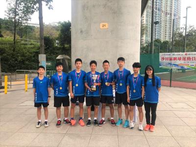 Boys and Girls crowned Championship at the New Territories Secondary Schools Tennis Competition