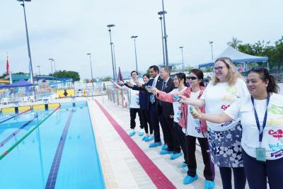 The 9th Aquatic Meet of the Primary Division was held at the Ma On Shan Swimming Pool on 10 April 2025.  Hong Kong China Swimming Team Member and 3-time Olympian Ms. Camille Cheng Lily Mei was the Guest of Honour of the Prize Presentation Ceremony. The highly anticipated event showed students and parents turning early in the morning with their enthusiasm and excitement clearly visible on their happy faces. From the spectator stands, students cheered enthusiastically for the swimmers from their houses. The s