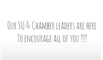 Cheer-up video from SU and Chamber leaders