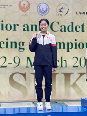 Silver Medal in Women's Foil at Asian Junior and Cadet Fencing Championships 2023