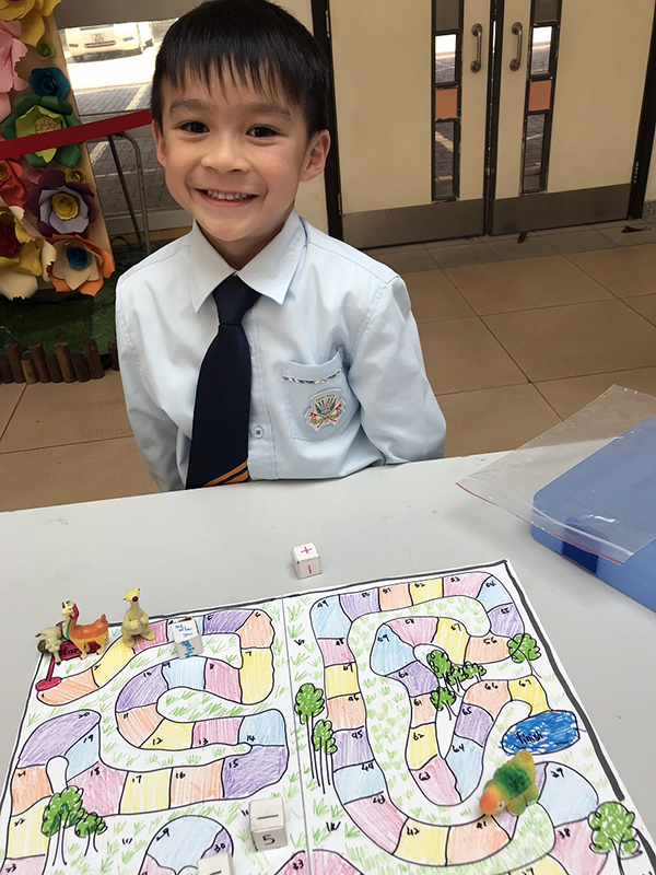 Students displayed their creativity by making interesting Math board games.